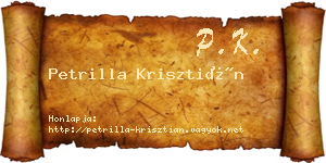 Petrilla Krisztián névjegykártya